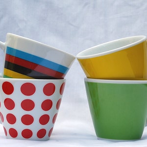 Set of 4 Cappuccino-sized Cups - Jersey Set