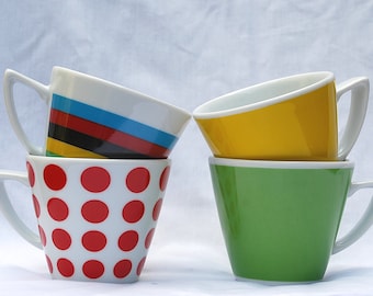 Set of 4 Cappuccino-sized Cups - Jersey Set