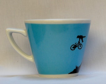 Mountain Bike Blue Cappuccino Cup