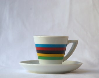 Cycling World Champion Espresso Cup and Saucer