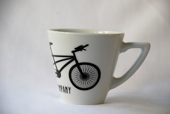 Tandem Bike Espresso Cup And Saucer Etsy