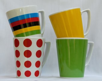 Set of 4 Latte-sized Cups - Jersey Set