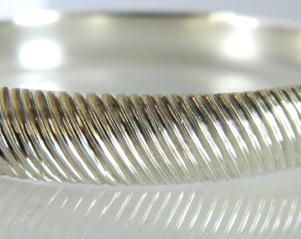 Vintage Sterling Silver Large Heavy Bangle Bracelet
