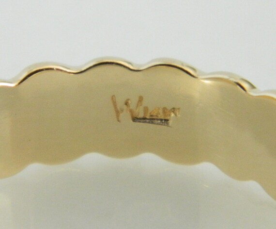 Unique 14K Gold Wedding Band size 9.5 - image 3