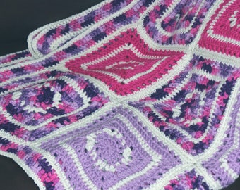 Passionate About Purple hand-crocheted Afghan - FREE shipping in the U.S.