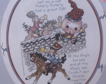 DESTASH - Humpty Dumpty Counted Counted Cross Stitch kit  DESTASH