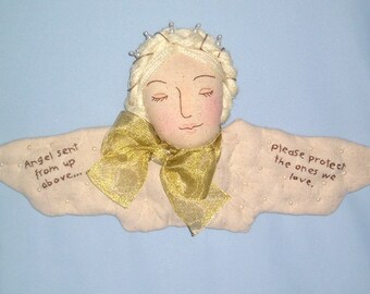 Instant download pattern cloth angel wallhanging "Angel sent from above..." designed for angel lovers