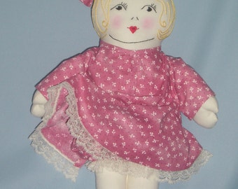 Instant Download pattern Emily Jean, A 17 inch Embroidered Cloth Pillow Doll vintage pattern