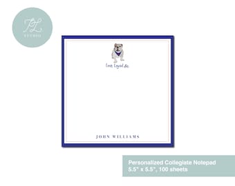 Personalized Louisiana Tech Notepad | 5.5x5.5 Inches | 100 Tear Away Sheets | Personalized Graduation Gift | Personalized Birthday Gift