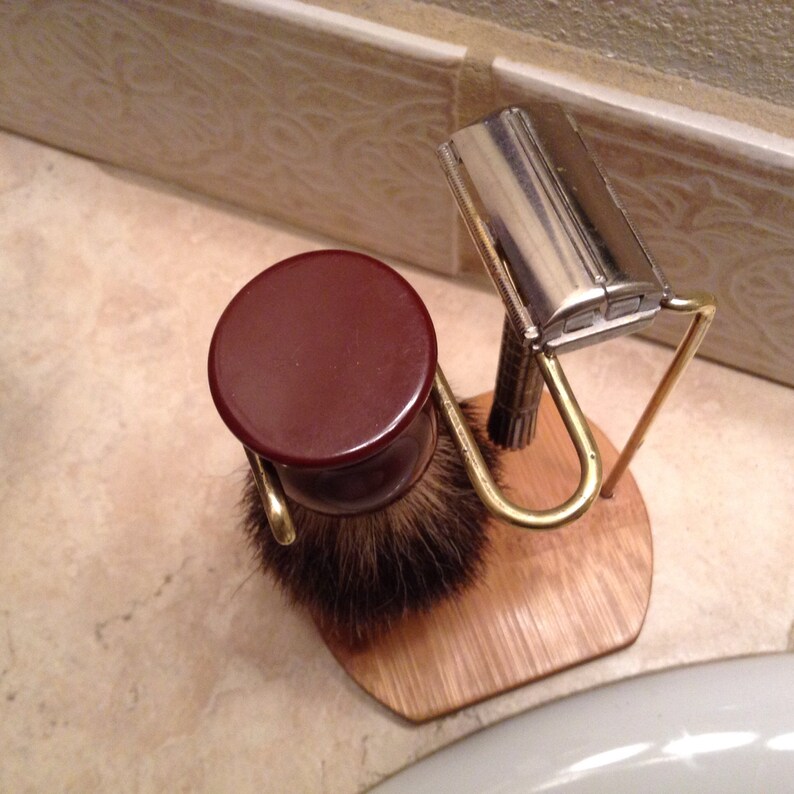 Handmade Stand for a Safety Razor and Shaving Brush Etsy