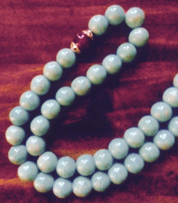 Handmade Turquoise Mala Necklace, 108 Beads (8070) - image 7