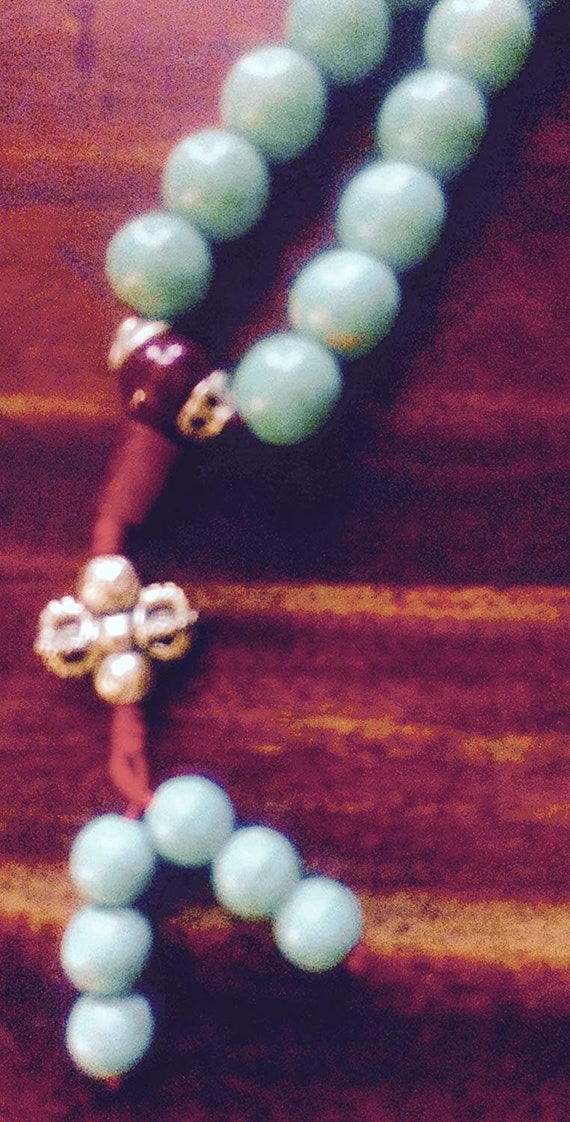Handmade Turquoise Mala Necklace, 108 Beads (8070) - image 8