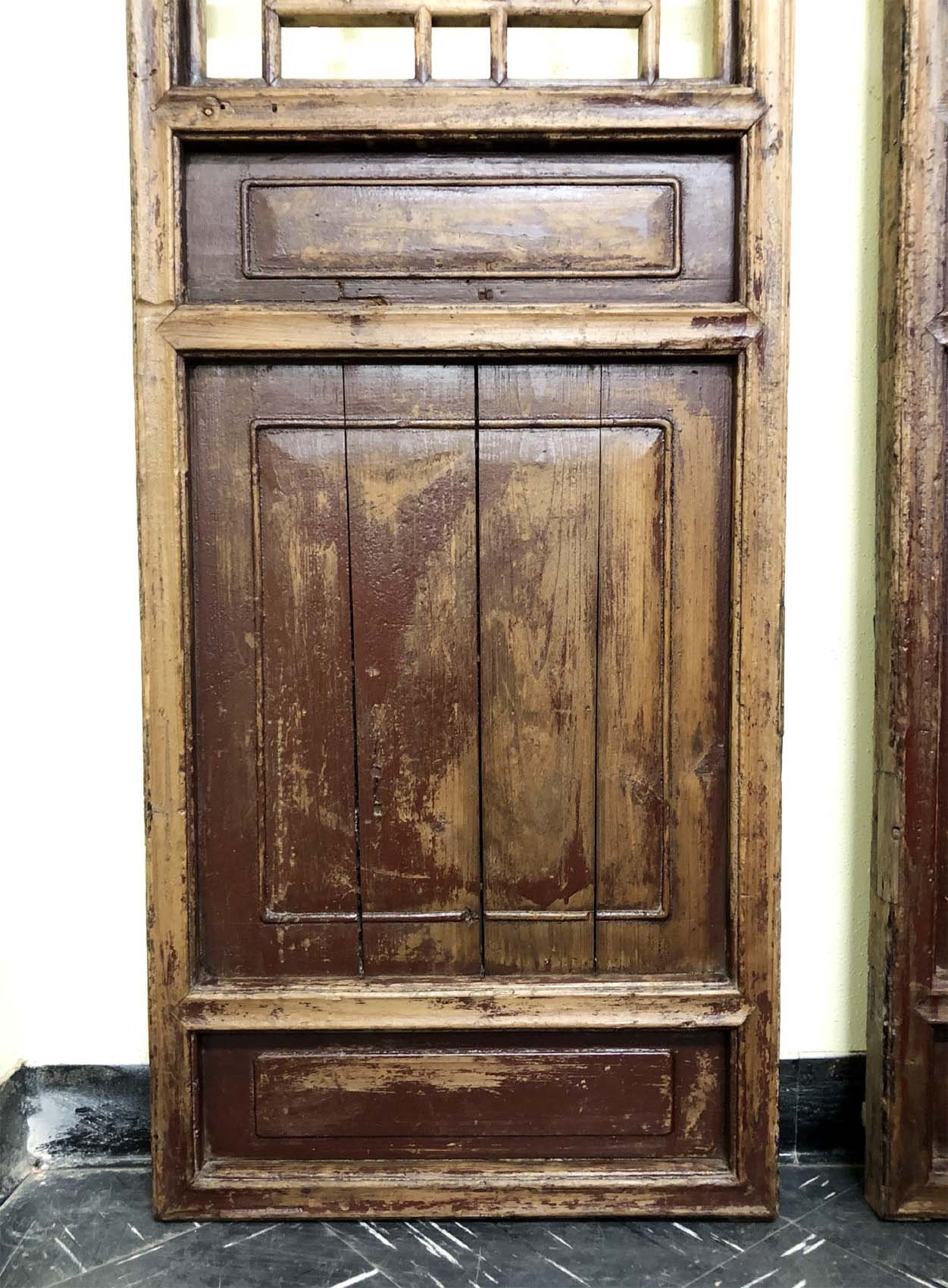 Antique Chinese Screen Panels (3531)(temple Door