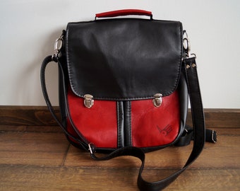 PRL Satchel/ Backpack black-red