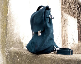 Lilith Chimera Suede Backpack/bag Dark Green