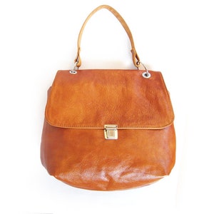 Catherine the Great caramel leather bag image 2