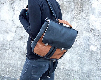 PRL Satchel/ Backpack black-brown leather