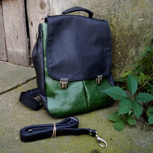 LILITH CHIMERA backpack / bag green leather image 2