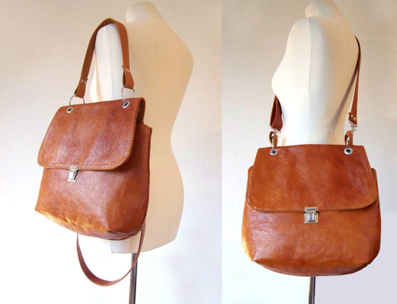 Catherine the Great caramel leather bag image 1