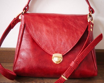 JOSEPHINE crossbody bag red leather