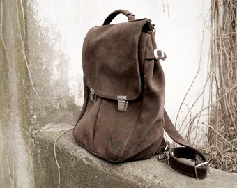 Lilith Chimera Dried Grass Suede Backpack/bag suede subdued brown