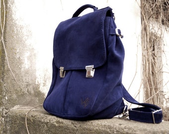 Lilith Chimera Suede Backpack/bag Dark Blue