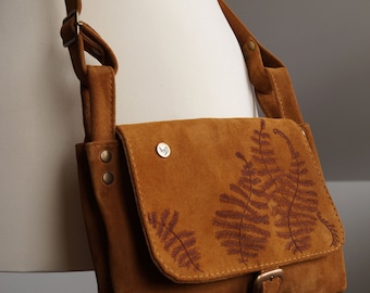 BARONESSA leather bag  orange suede WILD FERNS