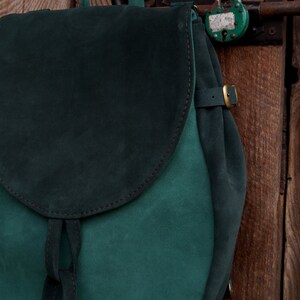 LIZBETH Backpack / Bag Natural Suede Cold Greens image 3