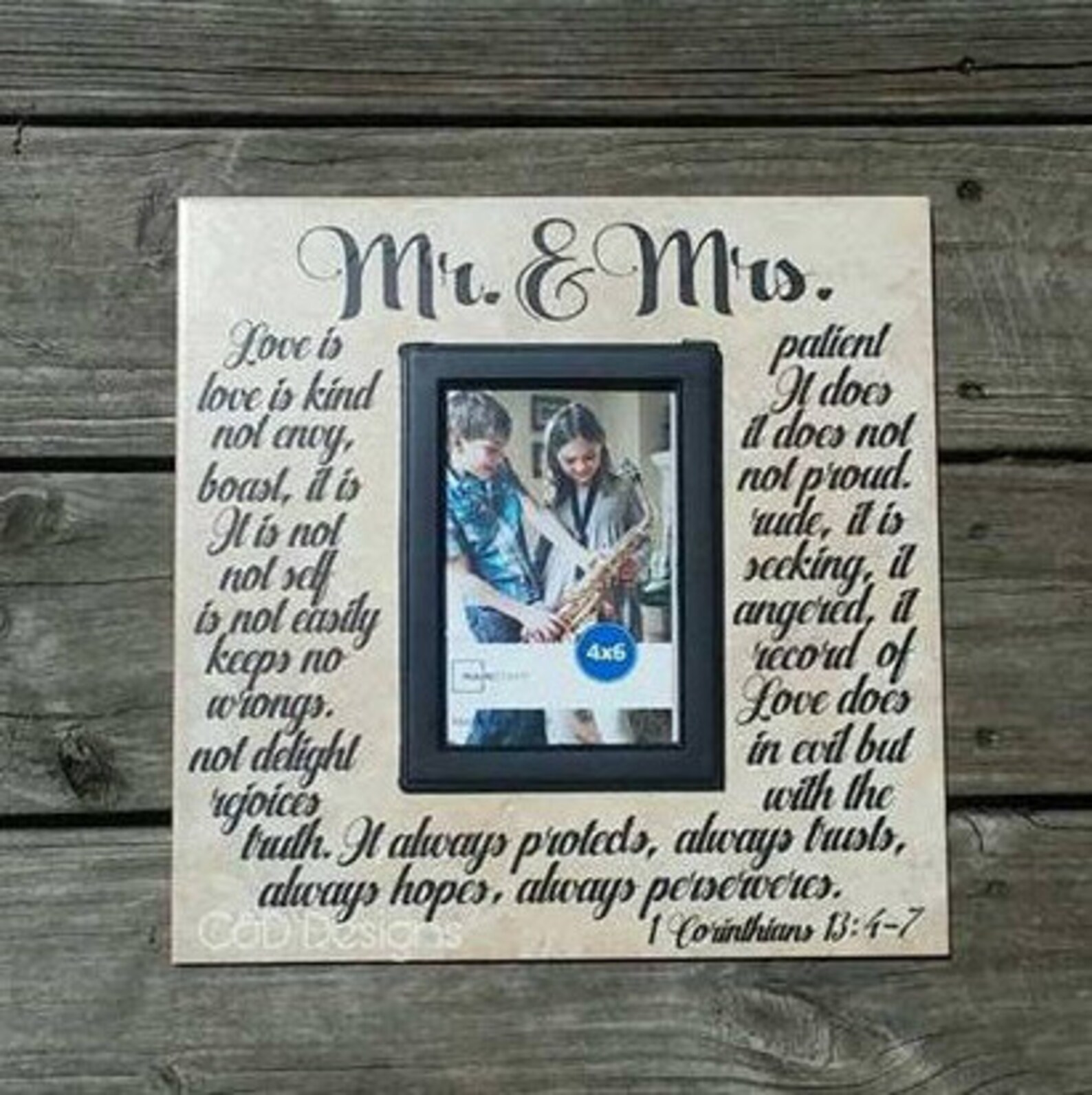 Love is Patient wedding Gift Tile Wedding Frame Bridal Etsy