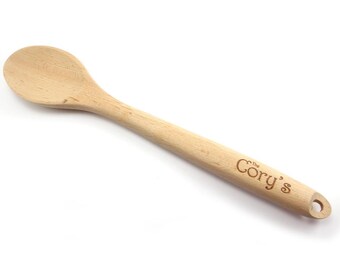 Custom Engraved Wood Serving Spoon