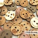 Personalized Wood Buttons 1 inch (25 mm), Custom Engraved Flat Buttons, Wood Tags 