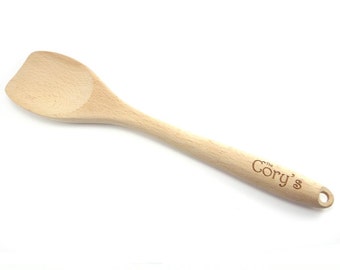 Engraved Personalized Wood Serving Spoon/Spatula