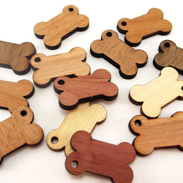 Wood dog bone tags, Wood blanks, Cutouts