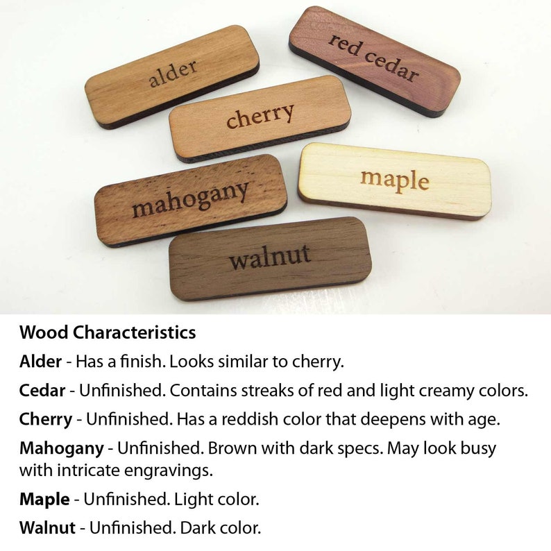Personalized Wood Buttons 1 inch, Custom Engraved Buttons 25mm, 4 Hole Buttons image 3