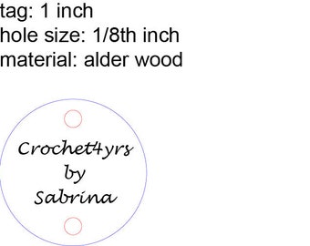 300 1 inch wood circle tags (custom order for Sabrina)