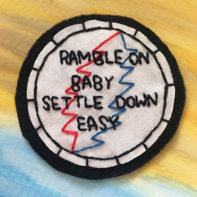 Embroidered Grateful Dead Patch Ramble On Rose Lyrics