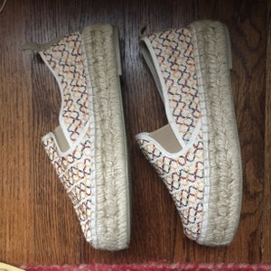 La Manual Alpargatera Platform Espadrilles Made in Barcelona, Spain. Hand woven earth tones. Never worn. sz EU 37, fit like US 6 image 2