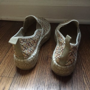 La Manual Alpargatera Platform Espadrilles Made in Barcelona, Spain. Hand woven earth tones. Never worn. sz EU 37, fit like US 6 image 5