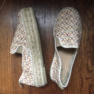 La Manual Alpargatera Platform Espadrilles Made in Barcelona, Spain. Hand woven earth tones. Never worn. sz EU 37, fit like US 6 image 3