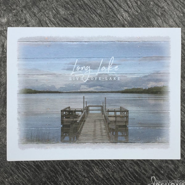 Personalized Note Cards - Boxed Set of Cards; Customize with Your Photo and Wording; Lake House Gift Idea; Custom Lake Note Cards