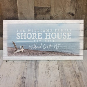 Shore House Personalized Sign - Custom Canvas Print for Your Beach House