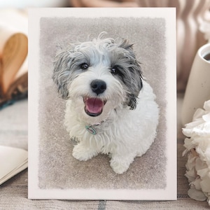 Dog Note Cards with Custom Photo - Your Puppy on Personalized Stationery - Boxed Gift Set