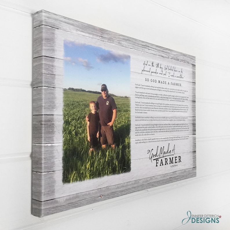 Gift for Farmer So God Made a Farmer Personalized Print