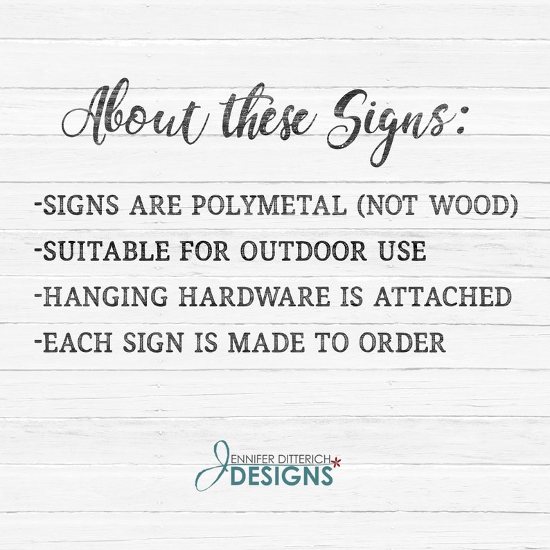 These signs are polymetal and are suitable for outdoor use.