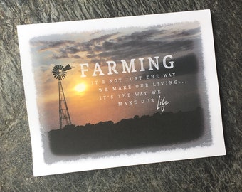 Farm Life Blank Note Card Set