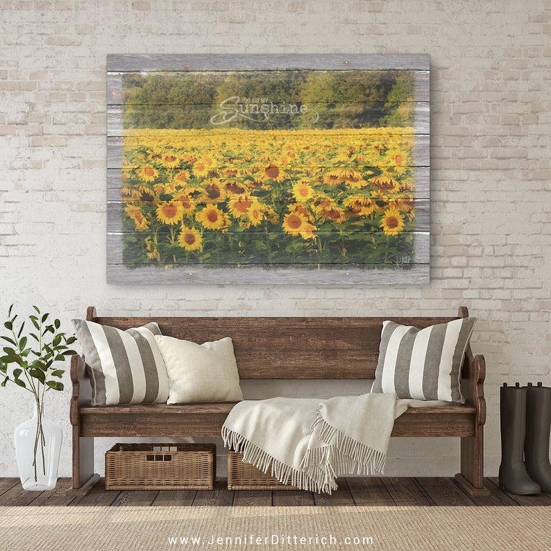 You Are My Sunshine Wall Art Sunflower Wall Decor You Are ...