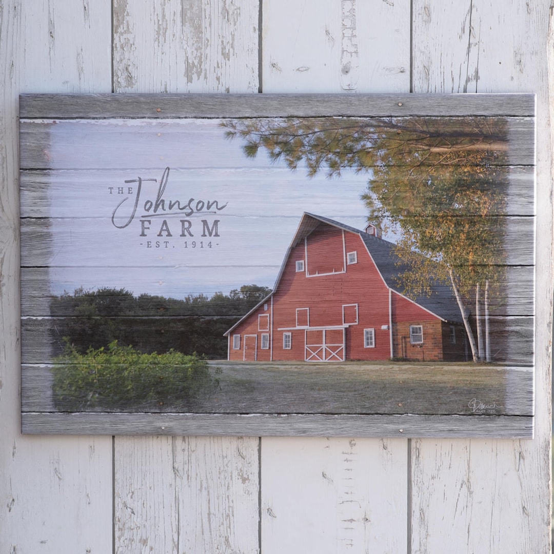 Custom Family Farm Canvas Print: Personalized Farmhouse Sign - Etsy
