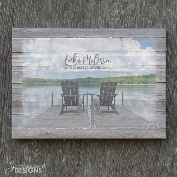 Personalized Lake House Decor Sign Featuring Your Lake Name