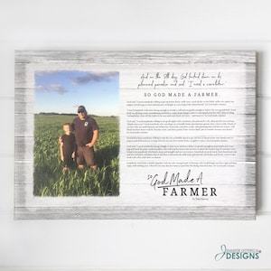 So God Made a Farmer Personalized Print - Gift for Farmer