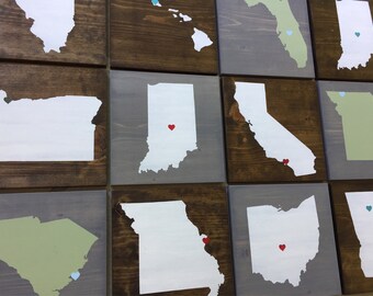 State Wood Sign Etsy